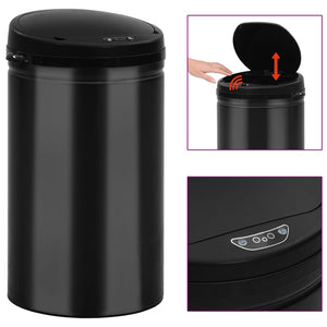 NNEVL Automatic Sensor Dustbin 40 L Carbon Steel Black