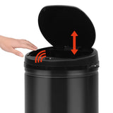 NNEVL Automatic Sensor Dustbin 40 L Carbon Steel Black