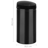 NNEVL Automatic Sensor Dustbin 50 L Carbon Steel Black