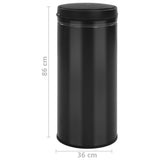 NNEVL Automatic Sensor Dustbin 80 L Carbon Steel Black