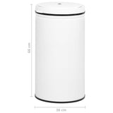 NNEVL Automatic Sensor Dustbin 60 L Carbon Steel White