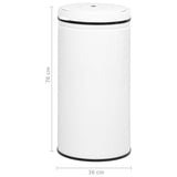 NNEVL Automatic Sensor Dustbin 70 L Carbon Steel White