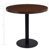 NNEVL Bistro Table Dark Brown 80 cm MDF