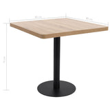 NNEVL Bistro Table Light Brown 80x80 cm MDF