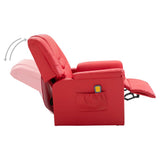 NNEVL Massage Recliner Chair Red Faux Leather