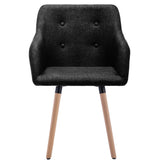 NNEVL Dining Chairs 2 pcs Black Fabric