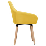 NNEVL Dining Chairs 2 pcs Yellow Fabric