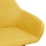 NNEVL Dining Chairs 2 pcs Yellow Fabric