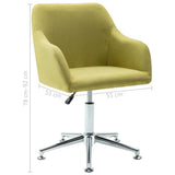NNEVL Swivel Dining Chair Green Fabric