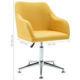 NNEVL Swivel Dining Chair Yellow Fabric