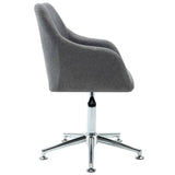 NNEVL 2x Swivel Dining Chairs Light Grey Fabric