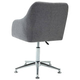 NNEVL 2x Swivel Dining Chairs Light Grey Fabric