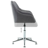 NNEVL 2x Swivel Dining Chairs Light Grey Fabric