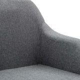 NNEVL 2x Swivel Dining Chairs Light Grey Fabric