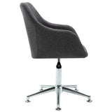 NNEVL 2x Swivel Dining Chairs Dark Grey Fabric