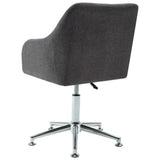NNEVL 2x Swivel Dining Chairs Dark Grey Fabric
