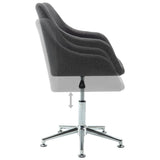 NNEVL 2x Swivel Dining Chairs Dark Grey Fabric