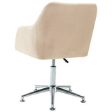 NNEVL 2x Swivel Dining Chairs Cream Fabric
