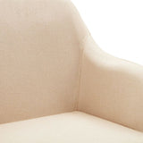 NNEVL 2x Swivel Dining Chairs Cream Fabric