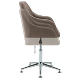 NNEVL 2x Swivel Dining Chairs Taupe Fabric