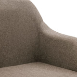 NNEVL 2x Swivel Dining Chairs Taupe Fabric