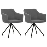 NNEVL Swivel Dining Chairs 2 pcs Light Grey Fabric