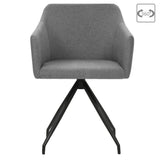 NNEVL Swivel Dining Chairs 2 pcs Light Grey Fabric