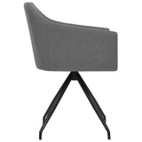 NNEVL Swivel Dining Chairs 2 pcs Light Grey Fabric