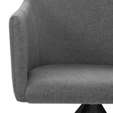 NNEVL Swivel Dining Chairs 2 pcs Light Grey Fabric