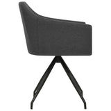NNEVL Swivel Dining Chairs 2 pcs Dark Grey Fabric