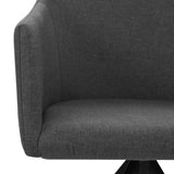 NNEVL Swivel Dining Chairs 2 pcs Dark Grey Fabric