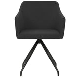 NNEVL Swivel Dining Chairs 2 pcs Black Fabric