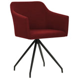 NNEVL Swivel Dining Chairs 2 pcs Wine Red Fabric