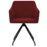 NNEVL Swivel Dining Chairs 2 pcs Wine Red Fabric