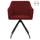 NNEVL Swivel Dining Chairs 2 pcs Wine Red Fabric
