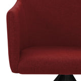 NNEVL Swivel Dining Chairs 2 pcs Wine Red Fabric