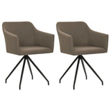 NNEVL Swivel Dining Chairs 2 pcs Taupe Fabric