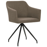 NNEVL Swivel Dining Chairs 2 pcs Taupe Fabric