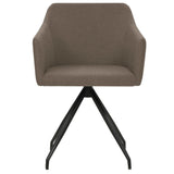 NNEVL Swivel Dining Chairs 2 pcs Taupe Fabric