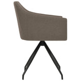 NNEVL Swivel Dining Chairs 2 pcs Taupe Fabric