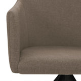 NNEVL Swivel Dining Chairs 2 pcs Taupe Fabric