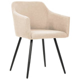 NNEVL Dining Chairs 2 pcs Cream Fabric