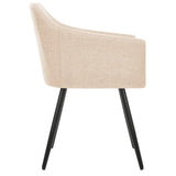 NNEVL Dining Chairs 2 pcs Cream Fabric