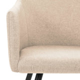 NNEVL Dining Chairs 2 pcs Cream Fabric