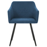 NNEVL Dining Chairs 2 pcs Blue Fabric