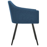 NNEVL Dining Chairs 2 pcs Blue Fabric