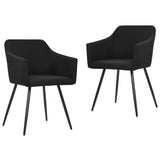 NNEVL Dining Chairs 2 pcs Black Fabric