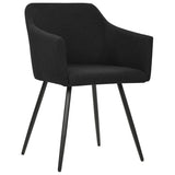 NNEVL Dining Chairs 2 pcs Black Fabric