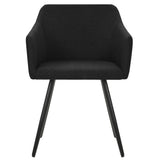 NNEVL Dining Chairs 2 pcs Black Fabric
