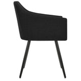 NNEVL Dining Chairs 2 pcs Black Fabric